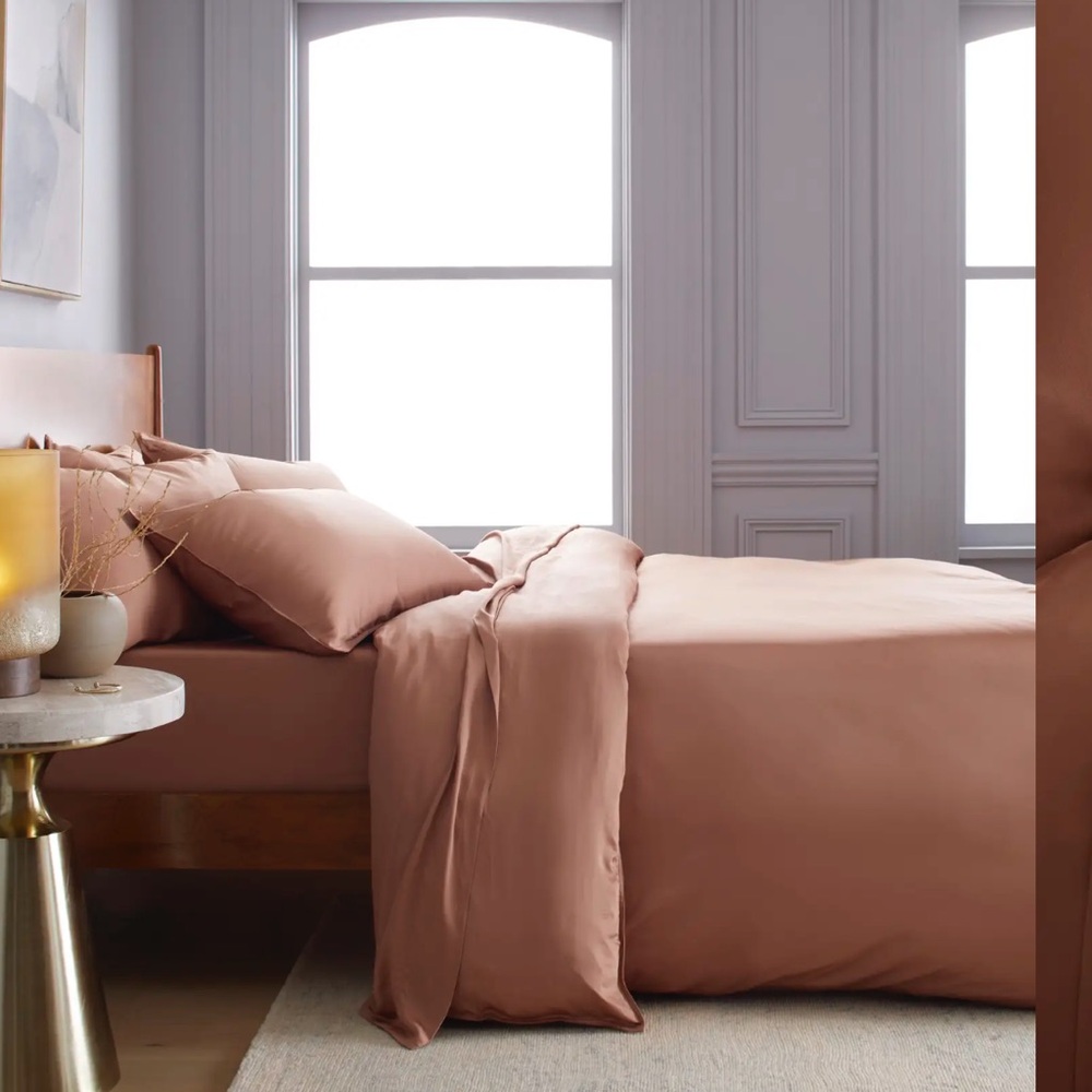 Quince Twin Duvet cover Color Clay 100% viscose from organic banboo